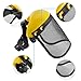 Logging Helmet Full Face Safety Adjustable Mesh Visor for Chainsaw Gardening Logging Brushcutter Forestry,Lawn Mower Accessories