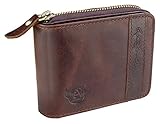 Admetus men gift Cowhide leather wallet credit card ID Pocket Purses gifts Box (Brown8)