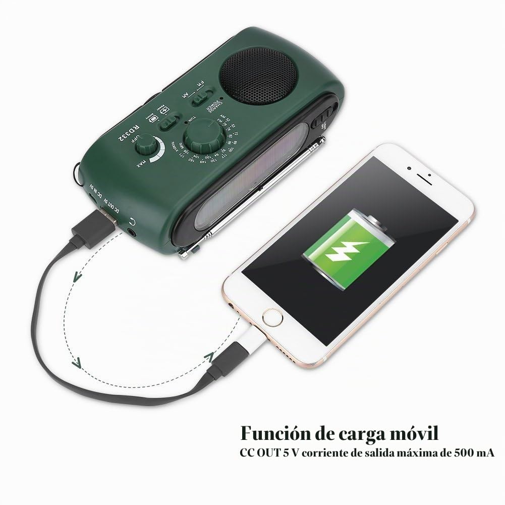 Radio portatil Pilas Digital USB Recargable FM Solar sobremesa pequeña relaciones Que Back Supervivencia radios Linterna You Agua bateria a Bolsillo Need The Obra Light