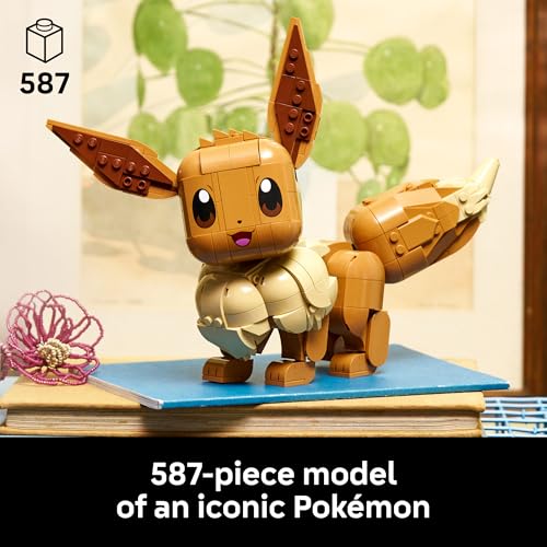 Image of LEGO Pokemon Eevee - Collectible Building Set for Adults, Ages 18+ - Posable Pokemon Figure for Display - Desk, Bookshelf or Home Office Decor - Gift for Men & Women - 72151