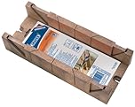 Draper Precision Mitre Box, 360mm x 165mm x 90mm - 10266 - Wood Angle Cutting Guide Miter Tool , Black