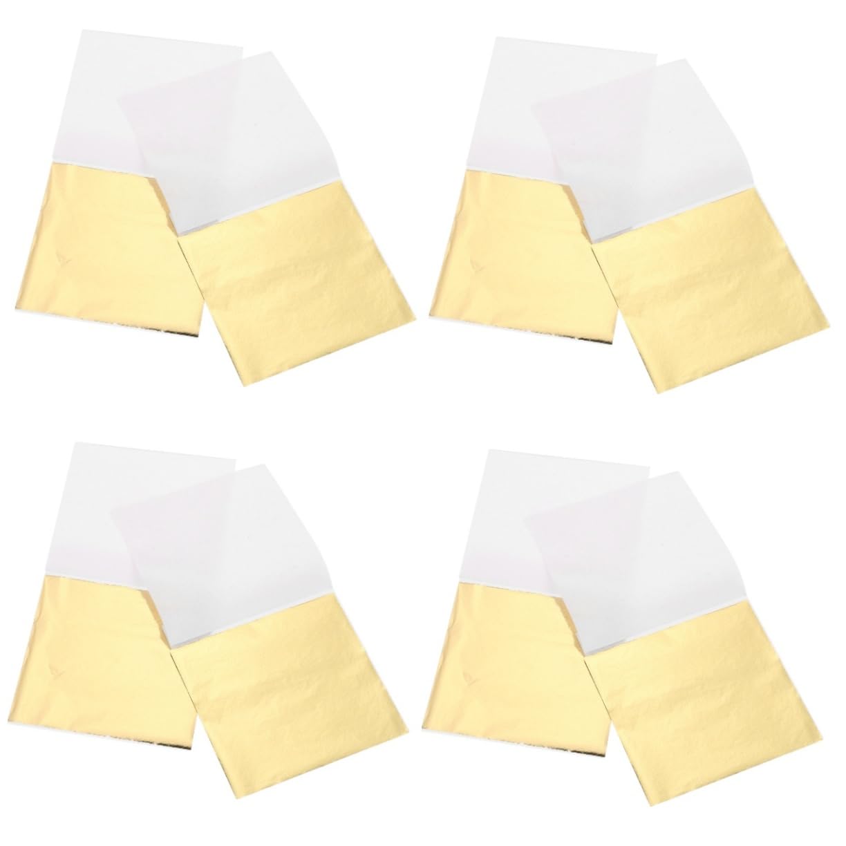 Artibetter 4 Sätze Goldfolie Bastelset Dekorative Imitationsgoldfolie Für Kunstprojekte DIY Handwerk Und Basteldekoration 200 Blätter * 4