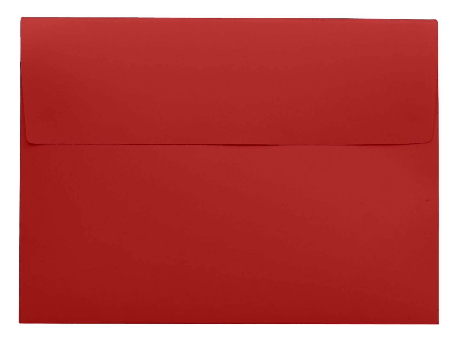Enveloppes invitation A7 rouge opaques et rigides 80 LBS pour protéger vos courriers précieux