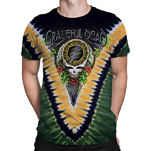 T-shirt Grateful Dead Shamrock Liquid Blue en coton imprimé vintage S