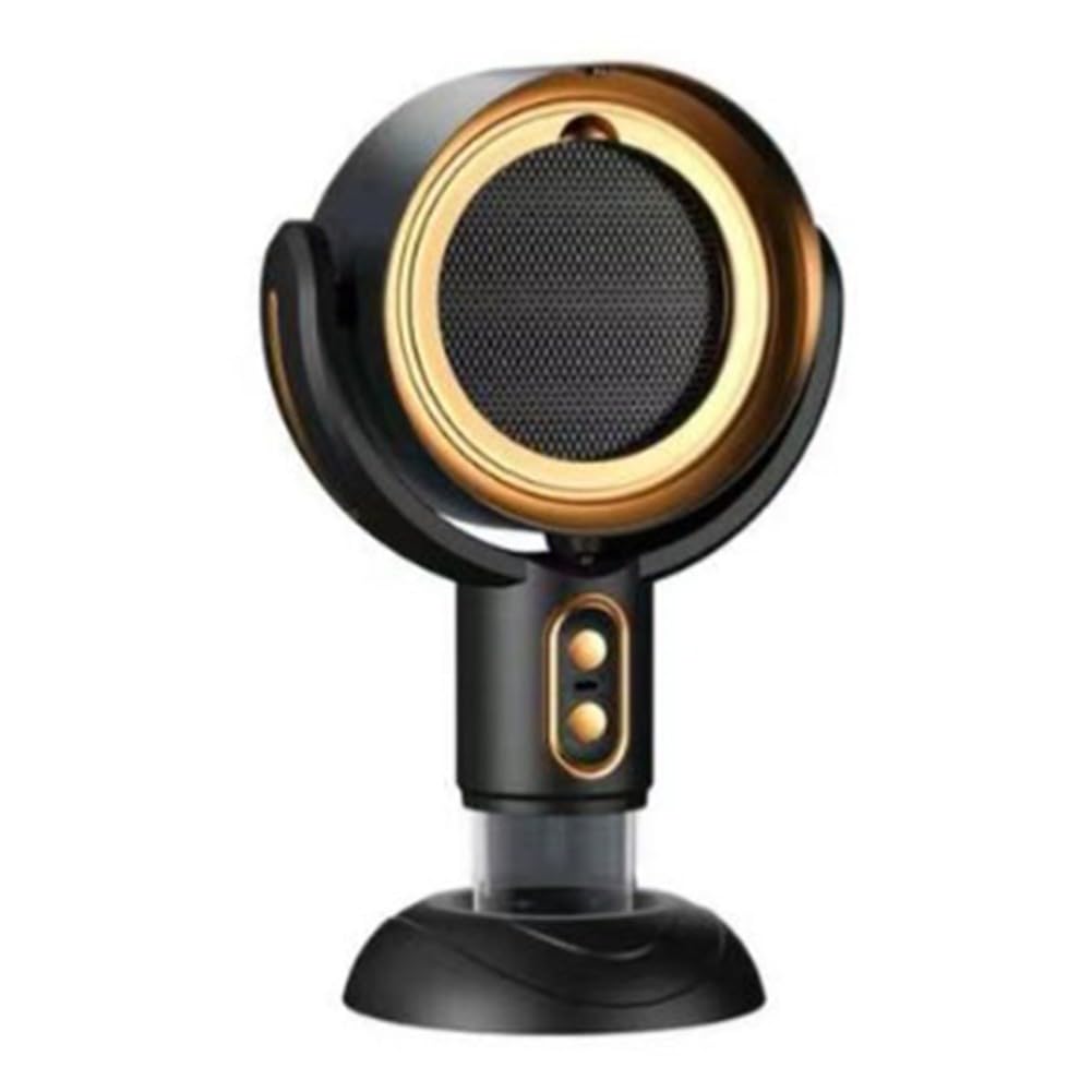 Purificador de aire recargable de diseño sofisticado negro-dorado con extractor
