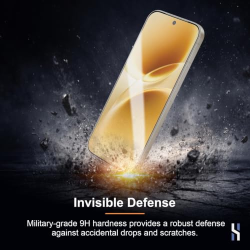 Image of Tempered Glass for Vivo V70 | V70 Elite (6.59 Inch) Military Grade 9H Screen Guard, Anti-Scratch, Shatterproof, Edge to Edge Full Coverage - Black Border