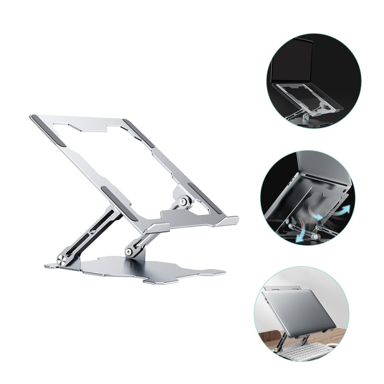 Soporte Metálico para Portátil Ajustable Multiusos Soporte De Aleación De para Pc Portátil para Trabajo Casa o Oficina
