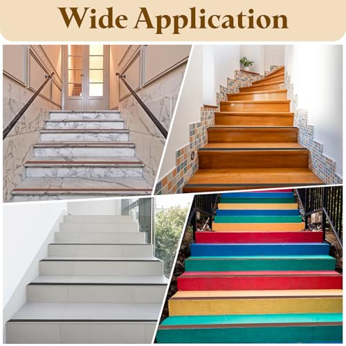 Nariz de escalera de vinilo sourcing map de 2m protector café 6