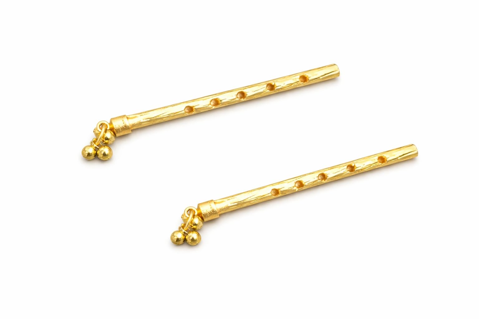 Brass Made Decorative Shri Krishna Flute (Bansi) for Statue or puja Idol. Brass Made Bansi for laddu Gopal SIZE 1 TO 3-image-10