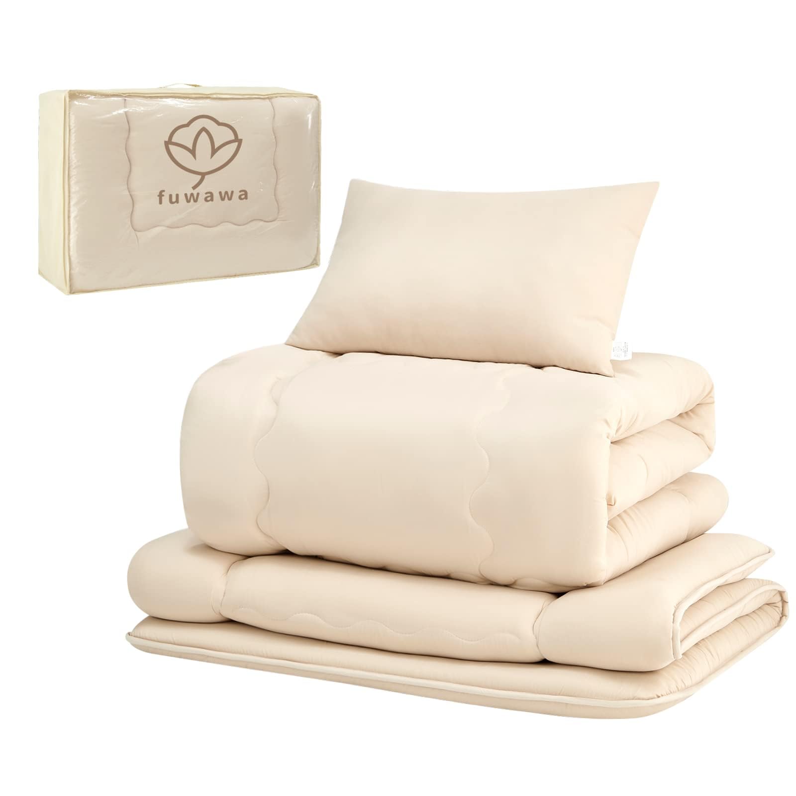 fuwawa 100210BE-B Comforter Set, Single, 4-Piece Set, SEK Certified, Antibacterial, Deodorized, Mildew-resistant, Washable, Comforter Set, Extra Volume, 3.5 lbs (1.6 kg), Comforter, 3-Layer Matton,-image-22