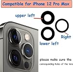 3pcs/Set 12 Pro Max Sapphire Arrière Caméra Verre Remplacement pour iPhone 12 Pro Max avec kit d'adhésif et de réparation pré-intégré