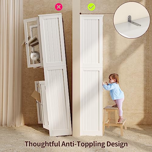 Gizoon-669-H-Tall-Kitchen-Storage-Cabinet-with-2-Drawers-Freestanding-Pantry-Cabinet-with-Glass-Doors-Large-Modern-Cupboard-for-Home-Kitchen-Bathroom-Living-Room-Office-White