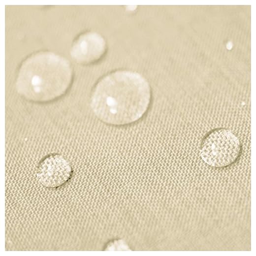 Gartentischdecke Lotus Effekt Rund 140 cm Champagner Creme - Farbe, Form & Größe wählbar mit Fleckschutz - (LE_R140CH)