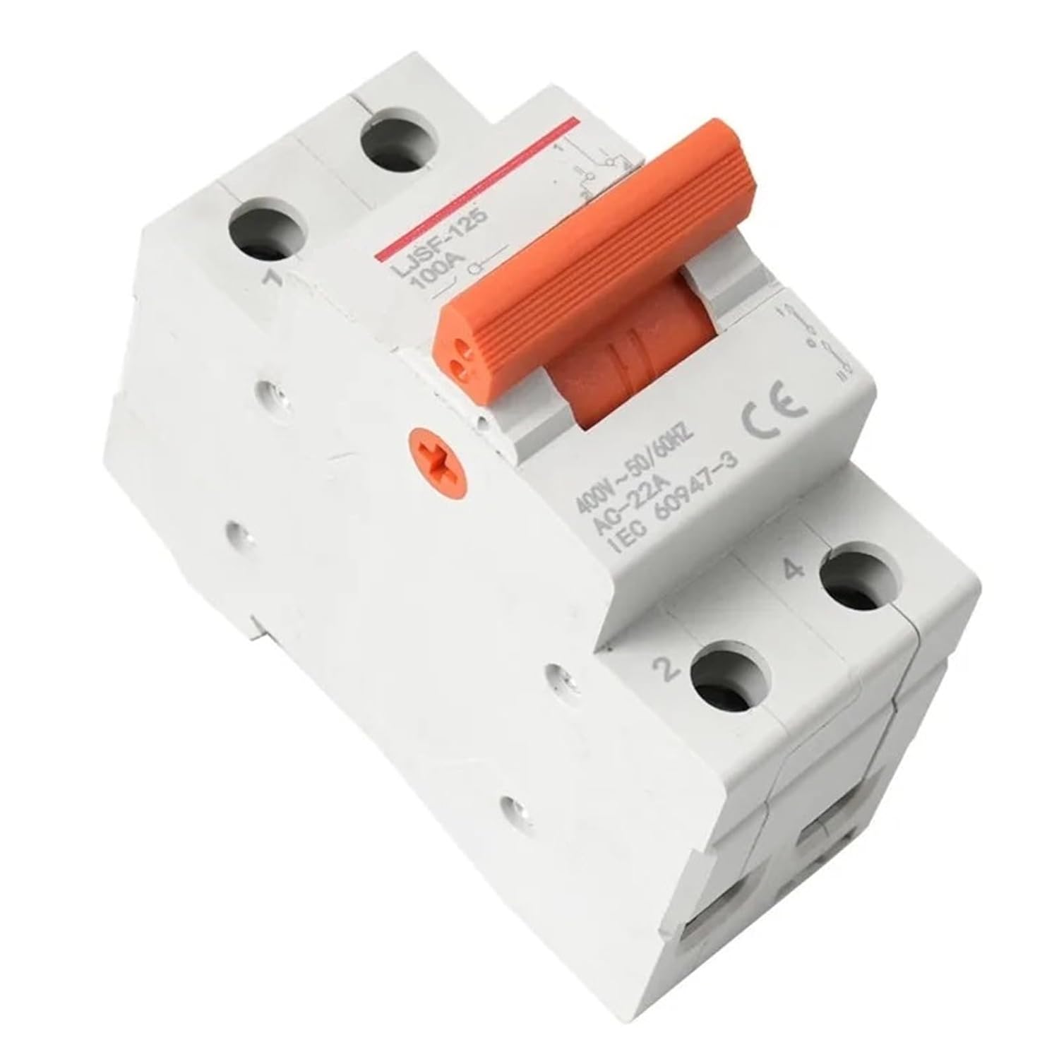 3 Position 1P 100A 125A Dual Power Manual Transfer Switch Circuit Breaker 400V for Solar Isolator CE Certified (1P-100A)