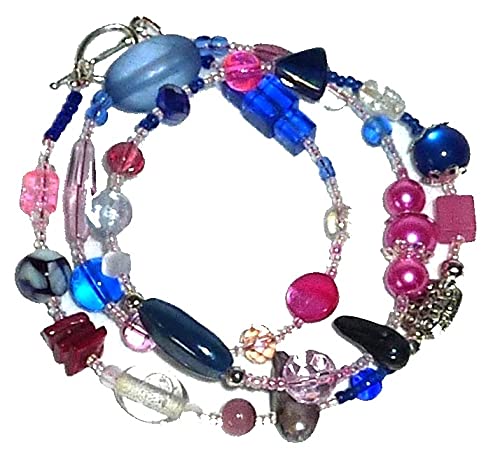 SSH-Design - Wickelarmband - blau & pink -