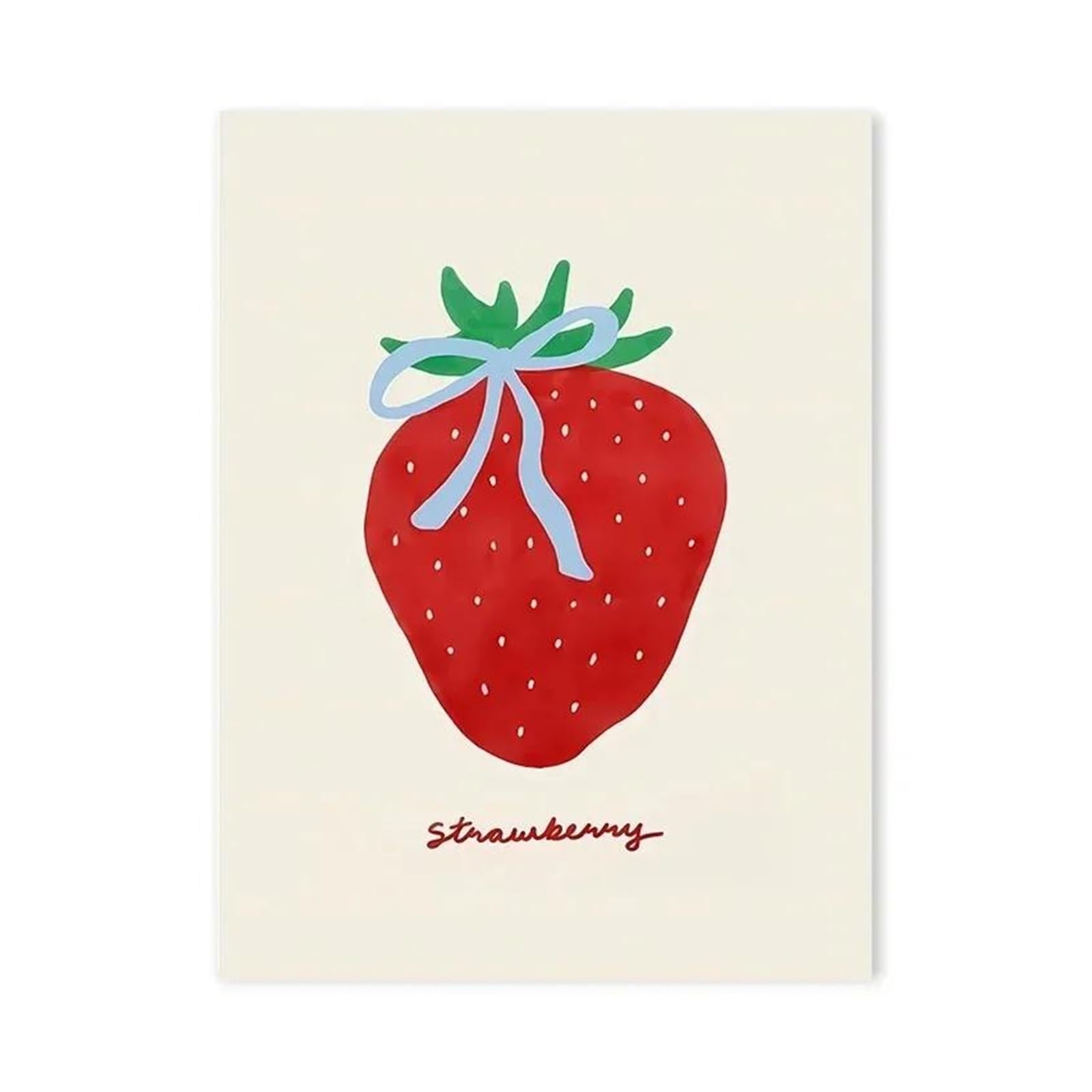 Byambd B Yambd Aesthetic Pictures Food Tomato Chilli Strawberry Cartoon Poster Prints Wall Art Vintage Eclectic Italian Canvas Painting Kitchen Edroom Decor(,30X40cm)