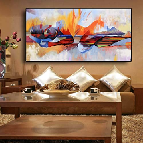 Bouddha peinture abstraite sur toile affiches et gravures art mural salon 50x100cm