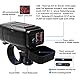 Kriogor Dual USB Motorcycle Car Charger, 3.0 Quick Charger and 6-30 V LED Voltmeter with Independent Switch, IP65 Waterproof Car Charger for 12 V Boat SUV Marine