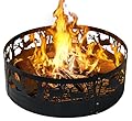 Fire Pit Ring for Outdoor Wood Burning 36x12 Inch Fire Ring of Outside