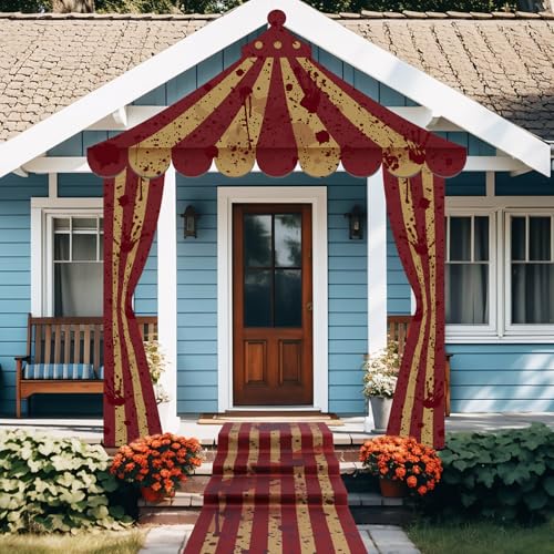 Image of Fanfanwin 4 Pcs Circus Tent Decorations Carnival Halloween Party, Blood