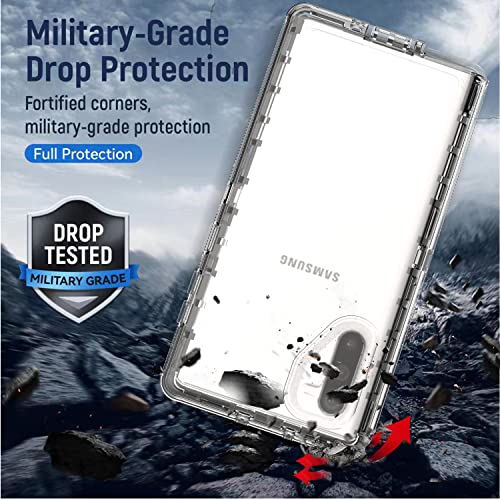 Coque Samsung Note 10 Crystal Clear durable en caoutchouc solide