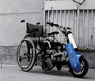 YIONGA CAIJINJIN eléctrica Silla de Ruedas Manual/Deportes Silla de Ruedas Cabeza de Litio Batería de Litio Silla de Ruedas eléctrica extraíble (Color : Blue)