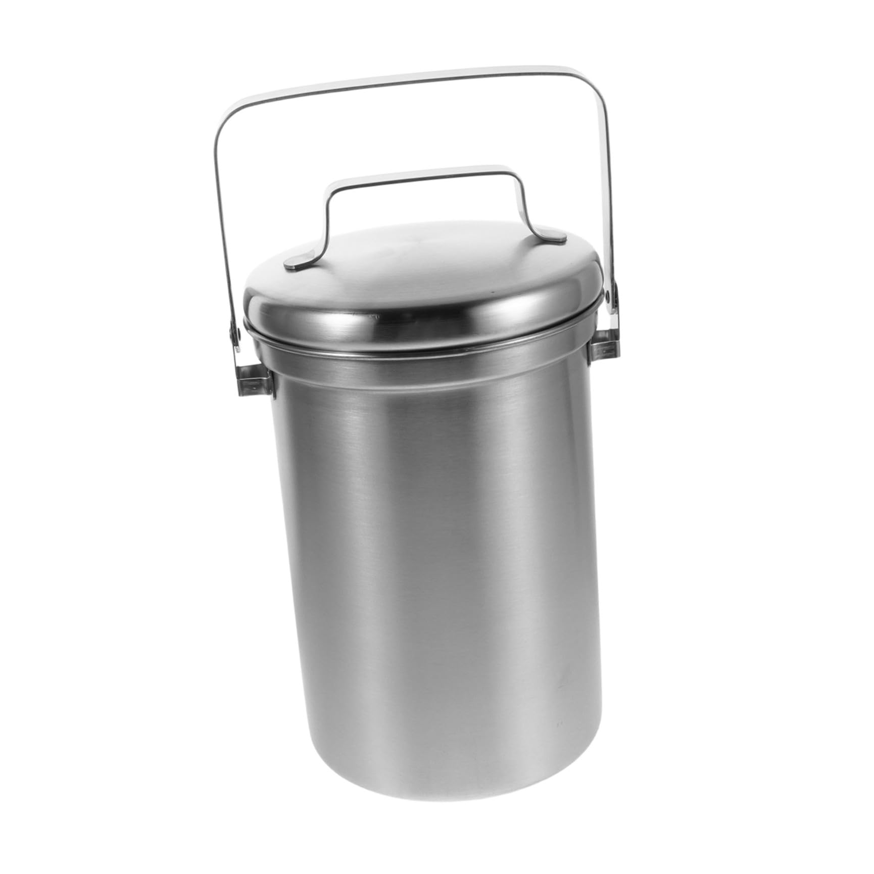 Lurrose Poubelle Compost la Cuisine en INOX 3L Couvercle Étanche, Bac à Déchets Alimentaires pour Recyclage Domestique et Usage en Intérieur