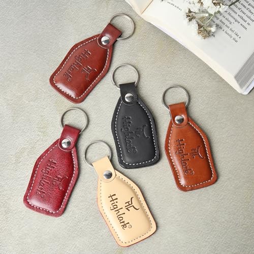 Image of Signature Leather Finish Keychain for Men & Women | Durable Metal Key Holder for Car and Bike Keys | Elegant Everyday Accessory