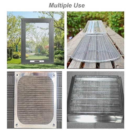 stainless steel mesh screen 20mesh 15734x47234 40x120cm woven fine wire mesh easy to cut for air vent cage garden window screen and diy projects