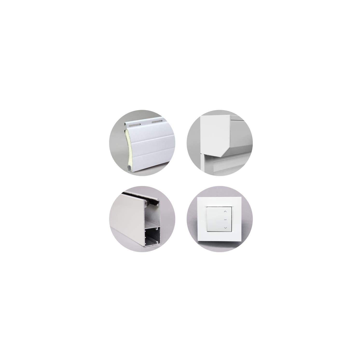 Volet roulant electrique en aluminium - L 100 x H 120 cm