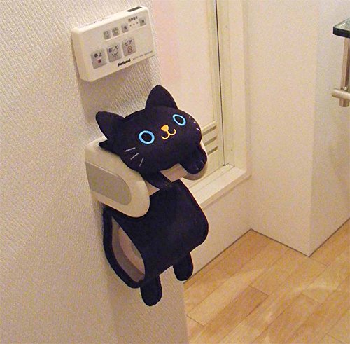 Porte-papier toilette chat mignon résistant contre la poussière WC