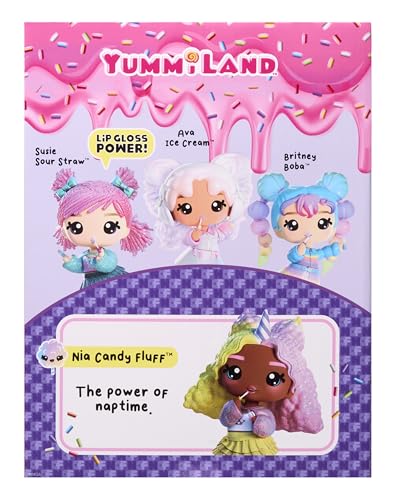 Muñeca grande Yummiland Nia Candy Fluff con brillo labial miniatura 7