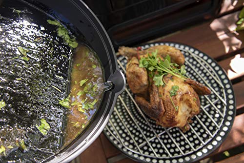 Campingaz Padella in Ghisa con Griglia in Acciaio Inossidabile, Pentola Larga e Rotonda per BBQ, Ø 31,6 cm - immagine 6