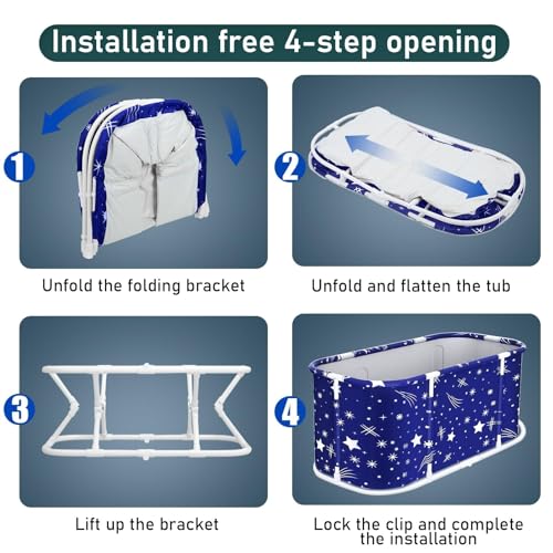 Baignoire autoportante pliable pour bain de glace et bain chaud 1.2M