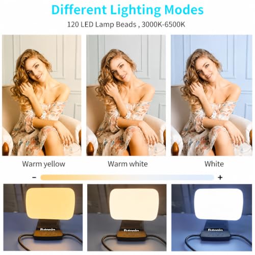 Image of Futopia LED Clip-On Light Universal Video Conference, Makeup & Photography | 3 Color Modes & Adjustable Brightness | USB-Powered Portable Light for Laptop, Phone, Monitor, Dressing Table & Mirror
