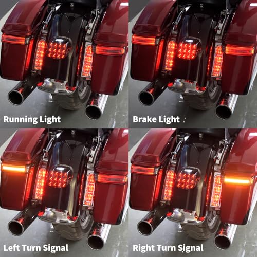 Luz trasera LED para alforjas de moto Harley Touring 1997-2013 miniatura 2