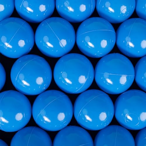 H&F Heimtextilien 100 Bälle für Bällebad Ø 6 cm – Blau Plastikbälle für Kinder & Babys – Weiche & langlebige Spielbälle – BPA-frei & schadstofffrei – Perfekt für Spielzelt, Hüpfburg & Garten