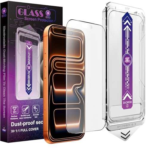Verre trempé mat pour iPhone 17 Pro 6,3 pouces avec protection écran anti-poussière