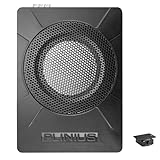 PLINIUS Slim subwoofer underseat with amp Active Powered Car- 1000 Watts Max Power, Low Profile, 6.5 Inch Subwoofer, Remote Subwoofer Control, Built in Amplifier, for Truck, Boxes and Enclosures