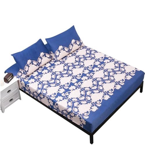 Funda Colchón Impermeable Funda de colchón Impermeable con Protector Cama Banda elástica(C15,100X200X30cm)