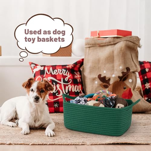 Image of OIASKET Gift Basket Empty with Handle, Small Woven Baskets for Gifts Empty | 13.6 inchx10 inchx5.9 inch, Baby Shower Toy Storage Baskets, Dog Toy Storage for Organizing, with Gift Bag Ribbon Tissue Paper