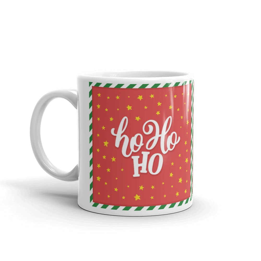 Christmas Gift for Dad Ho Ho Ho Printed Ceramic Coffee Mug Tea Cup_320 ml