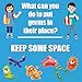 Low Tac Wall Sticker, 11" Square, Keep Some Space, 5 Pack