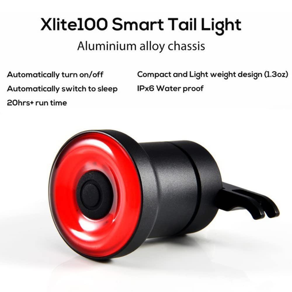 Luce Posteriore a LED per Bicicletta, Torcia per Avvio/Arresto Automatico, sensore di frenata, Impermeabile IPX6, Ricarica USB, Luce Posteriore