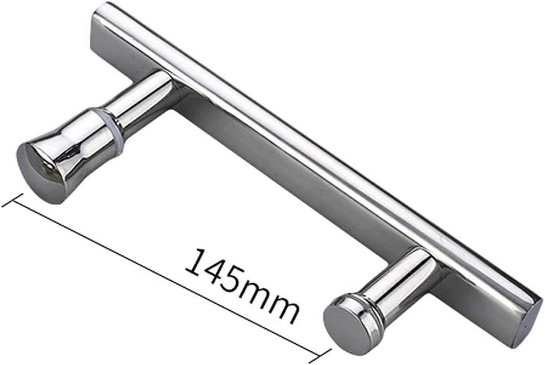 Single Shower Door Handle Stainless Steel Door Handle, Replacement Set Bathroom Door Knobs, Hole to Hole 145mm Sliding Doors Grab Bar