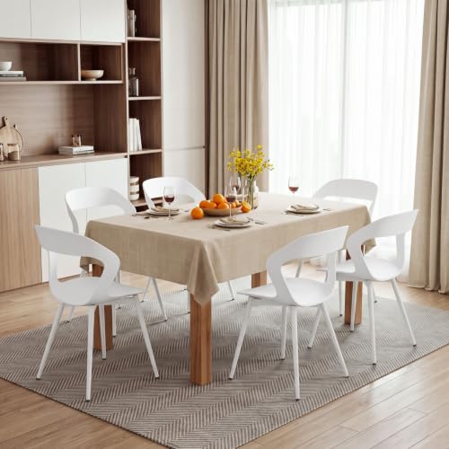 Miniatura 2 de Grandca Home Pack De 4 Sillas De Comedor O Silla De Oficina Con Patas De Metal, Sillas De Cocina Para Sala De Estar, Comedor, Sala De Reuniones, Blanco Blanco