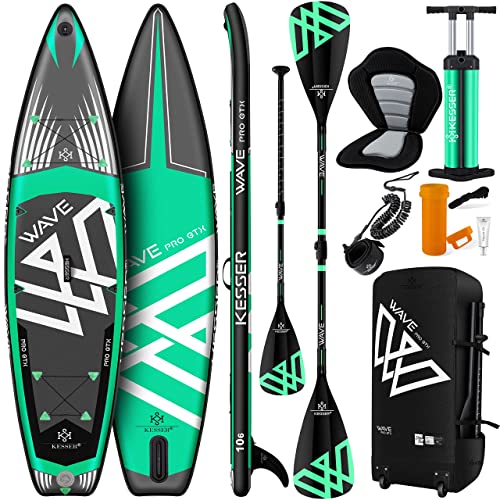 KESSER® Set de Tabla de Sup Inflable Pro GTX con Bolsa de Transporte de Alta presión Premium Stand Up Paddle Board | Soporte de cámara | Tabla de Surf de 6 Pulgadas