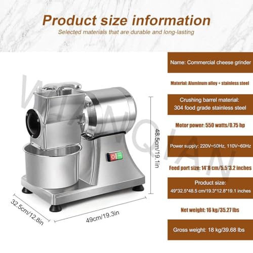 Máquina eléctrica comercial para rallar queso profesional miniatura 2