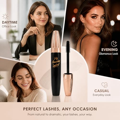 Image of Mascara For Older Women 60 Plus, My Amazing Lashes Mascara black, Volume and Length, Natural Lengthening and Thick, Smudge-Proof,No Clumping, Instantly Create The Look of Lash Extensions, (1PCS)