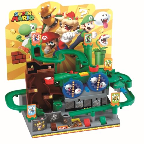 epoch super mario adventure game dx - tabletop skill and action game with collectible action figures